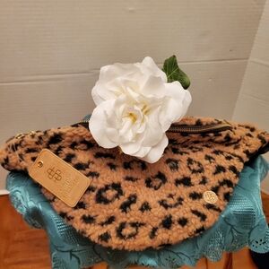 Simply Southern Leopard Print Sherpa Fanny Belt Bag